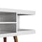 Manhattan Comfort Utopia 53.14" TV Stand with Splayed Wooden Legs and 4 Shelves in White 19654 - alternate 4